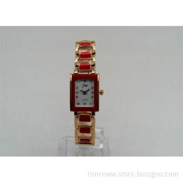 Professional Red resin Ladies Bracelet Watch / womens fashi